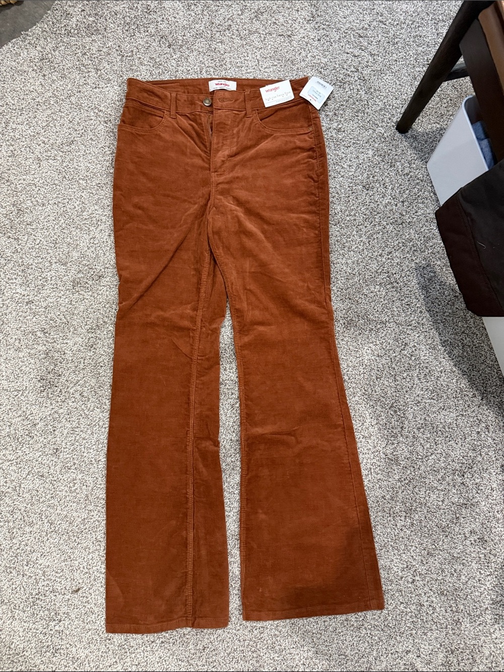 Wrangler Women's Rust Corduroy Flare Jeans